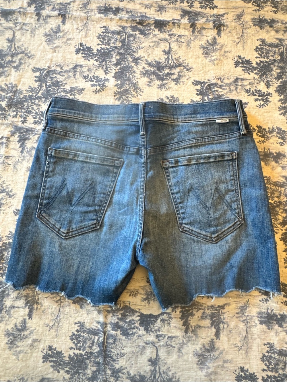 MOTHER Denim scallop edge Shorts